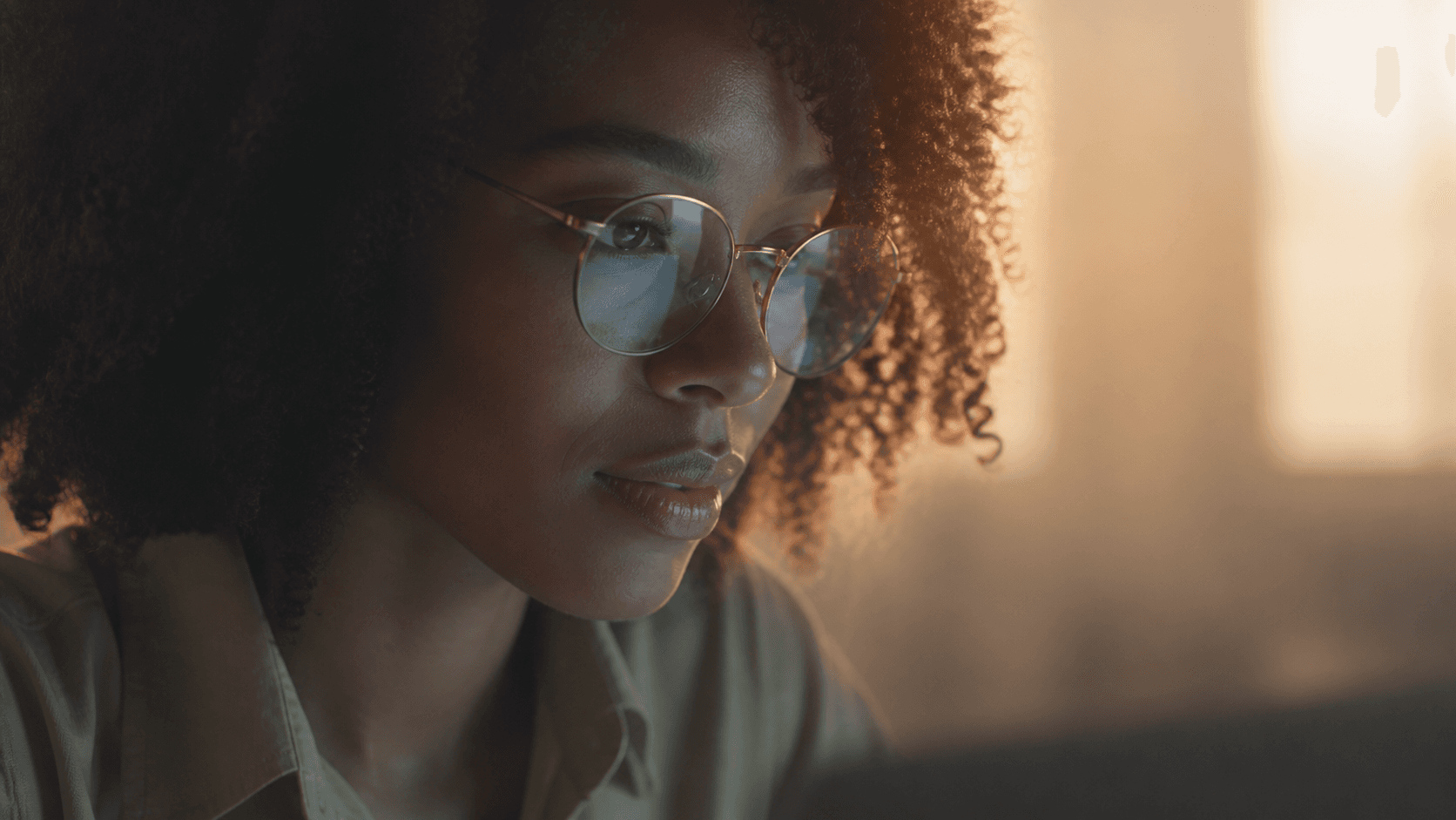 Black woman working with an AI interface on a laptop