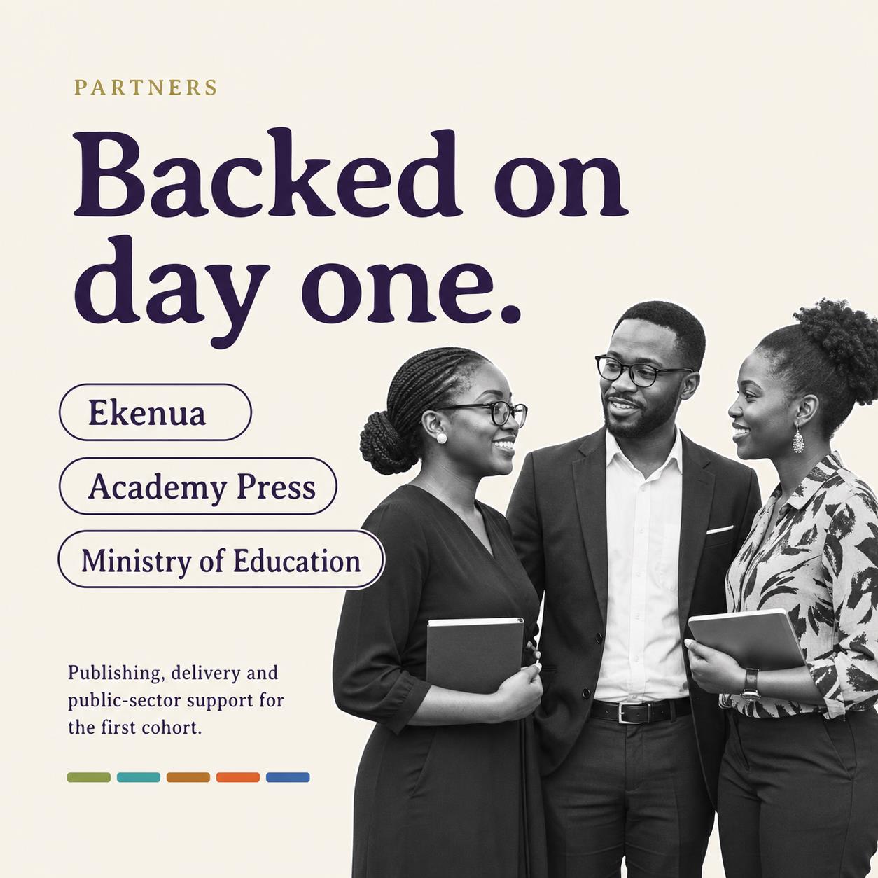 Million Classics partners post featuring Ekenua, Academy Press, and the Ministry of Education